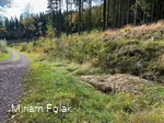 Der Hohlweg mit der Karrenspur in der Nähe der Lis