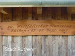 Holzinfotafel zum Westfälischen Hansetag 2013 in R